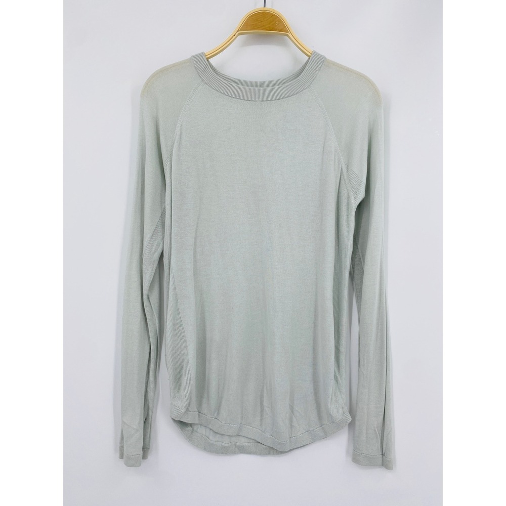 Lululemon Long Sleeve Top Womens 8 Mint Green Cashmere Blend Lightweight